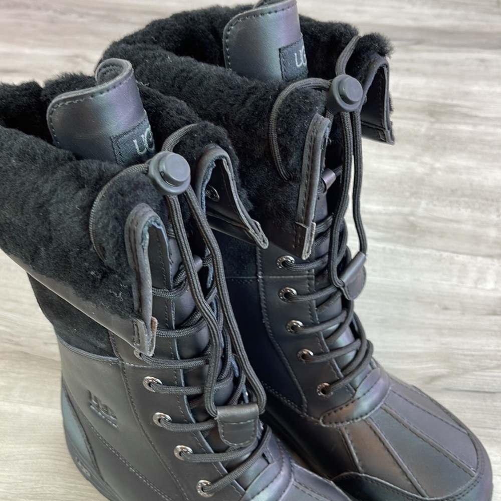 🍁UGG🍁 BUTTE II TOGGLE TALL BLACK CWR KIDS WINTER WATER PROOF TALL BOOTS - Picture 11 of 16